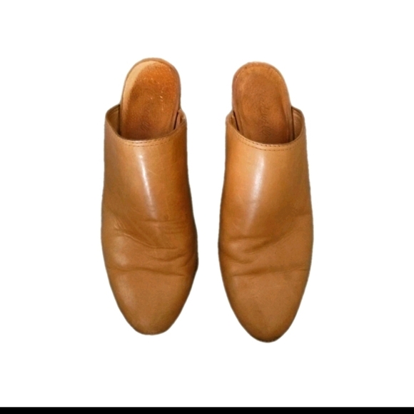 Madewell Womens Tan The Harper Classic Minimalist Slip On Leather Mule 9 - Picture 2 of 15